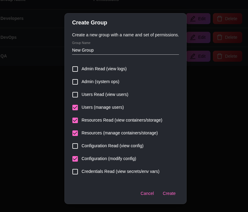 Create group
