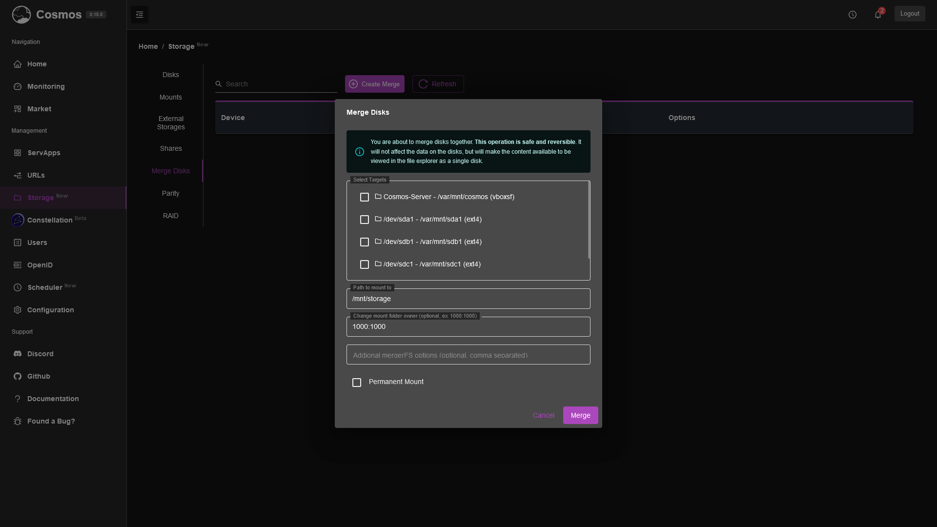 MergerFS Setup